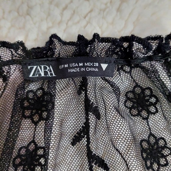 Black sheer Romantic dress from Zara - Picture 11 of 11